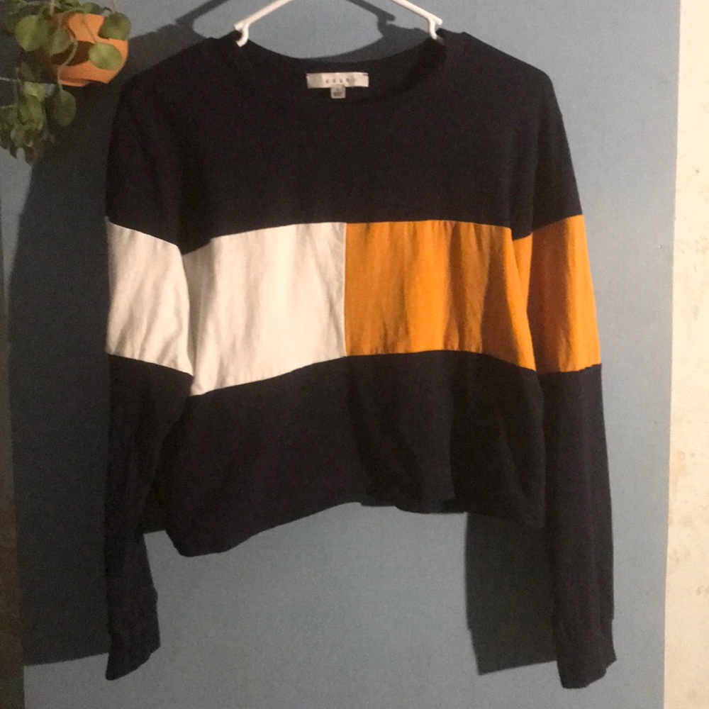 Navy blue cropped hoodie